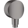Image de hansgrohe FixFit S 26453340 Raccord de tuyau mural avec système anti-refoulement Noir brossé