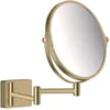 Image de hansgrohe AddStoris - Miroir cosmétique montage mural, Miroir de maquillage, Miroir de rasage avec grossissement 3x, Accessoires de salle de bain, fixation encastrée, Bronze brossé, 41791140