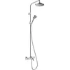 Image de hansgrohe colonne de douche Vernis Blend, avec mitigeur thermostatique de baignoire, douche de tête 200 mm avec 1 jet, chromé, 26274000