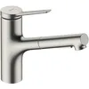 Image de hansgrohe Zesis M33 Mitigeur de cuisine 150 avec douchette extractible 2 jets, aspect acier inox, 74800800