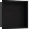 Image de hansgrohe XtraStoris Individual Niche Murale Noir Mat avec Cadre Design 300x300x100 mm, 56098; Coloris: Noir Mat