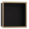 Image de hansgrohe XtraStoris Individual Niche Murale Noir Mat avec Cadre Design 300x300x100 mm, 56098; Coloris: Bronze brossé