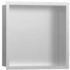 Image de hansgrohe XtraStoris Individual Niche Murale en Acier Inoxydable brossé avec Cadre Design, 300x300x100 mm, 56097; Coloris: Acier Inoxydable brossé