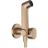 Image de hansgrohe Douchette bidette S avec 1 type de jet économie d'eau (EcoSmart), incl. clapet anti-retour, support et tuyau de douche 1,25 m, pour eau chaude, Bronze brossé, 29232140