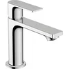 Image de hansgrohe Rebris E 72551000 Mitigeur de lavabo avec vidage à tirette en métal, économe en énergie (CoolStart), robinet de salle de bain avec hauteur d'écoulement 109 mm, mitigeur économiseur d'eau