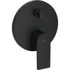 Image de hansgrohe Set de finition pour mitigeur thermostatique baignoire encastré Rebris E, avec 2 fonctions et combinaison de sécurité, robinet thermostatique baignoire encastré, noir mat, 72469670
