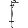 Image de Hansgrohe, noir mat, Colonne économie d'eau Vernis Shape, avec mitigeur thermostatique, 240mm, 1 type de jet (EcoSmart), 26429670, Douche de tête 240 x 240mm
