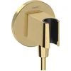 Image de hansgrohe FixFit S - Coude de raccordement avec support de douche, Support pommeau de douche, Aspect doré poli, 26888990