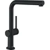 Image de hansgrohe 72860670 Talis M54 Einhebel-Küchenmischer 270, Niederdruck/offene Warmwasserbereiter, Ausziehauslauf, 1jet Mitigeur de Cuisine à Levier Unique, Noir Mat