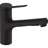 Image de hansgrohe Zesis M33 - Mitigeur de cuisine avec douchette extractible métallique, avec guidage du flexible (sBox), 2 jet, Robinet 150 mm, Robinetterie avec bec pivotant, Noir mat, 74821670