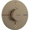 Image de hansgrohe ShowerSelect Comfort S - Mitigeur thermostatique, Robinet encastré avec arrêt de sécurité (SafetyStop) à 40°C, Thermostat rond, 2 sorties, Bronze brossé