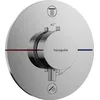 Image de hansgrohe ShowerSelect Comfort S - Mitigeur thermostatique, Robinet encastré avec arrêt de sécurité (SafetyStop) à 40°C, Thermostat rond, 2 sorties, Chromé