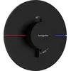 Image de hansgrohe ShowerSelect Comfort S - Mitigeur thermostatique, Robinet encastré avec arrêt de sécurité (SafetyStop) à 40°C, Thermostat rond, 3 sorties, Noir mat