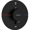 Image de hansgrohe ShowerSelect Comfort S - Mitigeur thermostatique, Robinet encastré avec arrêt de sécurité (SafetyStop) à 40°C, Thermostat rond, 2 sorties, Noir mat