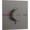 Image de hansgrohe ShowerSelect Comfort E - Mitigeur thermostatique, Robinet encastré avec arrêt de sécurité (SafetyStop) à 40°C, Thermostat carré, 3 sorties, Noir chromé brossé