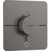Image de hansgrohe ShowerSelect Comfort Q - Mitigeur thermostatique avec 1 sortie additionnelle, Robinet encastré avec arrêt de sécurité (SafetyStop) à 40°C, Thermostat 1 sortie, Noir chromé brossé
