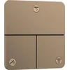 Image de hansgrohe ShowerSelect Comfort Q - Robinet d'arrêt pour la montage encastré de mitigeurs thermostatiques ShowerSelect Comfort (3 fonctions), Bronze brossé, 15587140