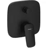 Image de hansgrohe Logis - Mitigeur baignoire encastré pour iBox universal, Robinet baignoire carré 2 sorties incl. combinaison de sécurité intégrée, Mitigeur monocommande, Noir mat, 71407670