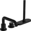 Image de hansgrohe Tecturis S - Mitigeur baignoire 3 trous, Robinet baignoire 2 sorties avec guidage du flexible (sBox), Robinetterie bord de baignoire, Noir mat, 73447670