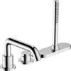 Image de hansgrohe Tecturis S - Mitigeur baignoire 3 trous, Robinet baignoire 2 sorties avec guidage du flexible (sBox), Robinetterie bord de baignoire, Chromé, 73447000