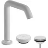 Image de hansgrohe Tecturis S - Mitigeur de lavabo 2 trous avec tirette et vidage, économie d'énergie (CoolStart), Robinet salle de bain, hauteur sous bec 151mm, économie d'eau (EcoSmart+), Blanc mat, 73353700