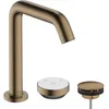 Image de hansgrohe Tecturis S - Mitigeur de lavabo 2 trous avec vidage, économie d'énergie (CoolStart), Robinet de salle de bain avec hauteur sous bec 151mm, économie d'eau (EcoSmart+), Bronze brossé, 73353140