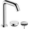 Image de hansgrohe Tecturis S - Mitigeur de lavabo 2 trous avec garniture de vidage, économie d'énergie (CoolStart), Robinet salle de bain, hauteur sous bec 151 mm, économie d'eau (EcoSmart+), Chromé, 73353000