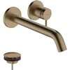 Image de hansgrohe Tecturis S - Mitigeur lavabo encastré avec garniture de vidage, Robinet de salle de bain avec longueur sous bec 16,5 cm, économie d'eau (EcoSmart+), Bronze brossé, 73351140
