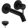 Image de hansgrohe Tecturis S - Mitigeur lavabo encastré avec garniture de vidage, Robinet de salle de bain avec longueur sous bec 16,5 cm, économie d'eau (EcoSmart+), Noir mat, 73350670
