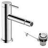 Image de hansgrohe Tecturis S - Mitigeur bidet avec tirette et vidage, Robinet bidet, Robinet de salle de bain avec hauteur sous bec 100 mm, Chromé, 73201000