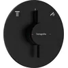 Image de hansgrohe DuoTurn S - Mitigeur de douche encastré, Robinet douche rond 2 sorties, Mitigeur monocommande pour iBox universal 2, Noir mat, 75418670