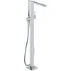 Image de hansgrohe Tecturis E - Mitigeur baignoire sur pied, Robinet baignoire 2 sorties avec tuyau 1,25m et douchette (2 jets), Mitigeur monocommande, Chromé, 73445000