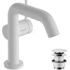 Image de hansgrohe Tecturis S Fine - Mitigeur de lavabo avec vidage Push-Open, économie d'énergie (CoolStart), Robinet salle de bain avec hauteur sous bec 110mm, économie d'eau (EcoSmart+), Blanc mat, 73320700