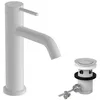 Image de hansgrohe Tecturis S - Mitigeur de lavabo avec tirette et vidage, économie d'énergie (CoolStart), Robinet de salle de bain avec hauteur sous bec 110 mm, économie d'eau (EcoSmart+), Blanc mat, 73314700