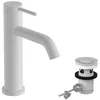 Image de hansgrohe Tecturis S - Mitigeur de lavabo avec tirette et vidage, Robinet de salle de bain avec hauteur sous bec 110 mm, économie d'eau (EcoSmart+), Blanc mat, 73310700