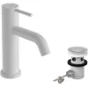 Image de hansgrohe Tecturis S - Mitigeur de lavabo avec tirette et vidage, économie d'énergie (CoolStart), Robinet de salle de bain avec hauteur sous bec 80 mm, économie d'eau (EcoSmart+), Blanc mat, 73302700