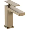 Image de hansgrohe Tecturis E - Mitigeur de lavabo sans tirette ni vidage, économie d'énergie (CoolStart), Robinet salle de bain avec hauteur sous bec 110mm, économie d'eau (EcoSmart+), Bronze brossé, 73012140