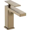 Image de hansgrohe Tecturis E - Mitigeur de lavabo sans tirette ni vidage, Robinet de salle de bain avec hauteur sous bec 110 mm, économie d'eau (EcoSmart+), Bronze brossé, 73011140