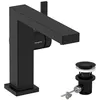 Image de hansgrohe Tecturis E Fine - Mitigeur de lavabo avec tirette et vidage, économie d'énergie (CoolStart), Robinet salle de bain avec hauteur sous bec 110mm, économie d'eau (EcoSmart+), Noir mat, 73023670