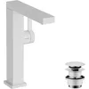 Image de hansgrohe Tecturis E Fine - Mitigeur de lavabo avec vidage Push-Open, économie d'énergie (CoolStart), Robinet salle de bain avec hauteur sous bec 210mm, économie d'eau (EcoSmart+), Blanc mat, 73060700