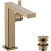 Image de hansgrohe Tecturis E Fine - Mitigeur de lavabo avec vidage Push-Open, économie d'énergie (CoolStart), Robinet de salle de bain avec hauteur sous bec 150 mm, économie d'eau (EcoSmart+), Bronze brossé