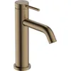 Image de hansgrohe Tecturis S - Mitigeur de lavabo sans tirette ni vidage, Robinet de salle de bain avec hauteur sous bec 110 mm, économie d'eau (EcoSmart+), Bronze brossé, 73311140