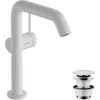 Image de hansgrohe Tecturis S Fine - Mitigeur de lavabo avec vidage Push-Open, économie d'énergie (CoolStart), Robinet salle de bain avec hauteur sous bec 210mm, économie d'eau (EcoSmart+), Blanc mat, 73360700