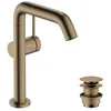 Image de hansgrohe Tecturis S Fine - Mitigeur de lavabo avec vidage Push-Open, économie d'énergie (CoolStart), Robinet salle de bain 210mm, économie d'eau (EcoSmart+), Bronze brossé, 73360140