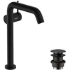 Image de hansgrohe Tecturis S Fine - Mitigeur de lavabo avec vidage Push-Open, économie d'énergie (CoolStart), Robinet salle de bain avec hauteur sous bec 240mm, économie d'eau (EcoSmart+), Noir mat, 73370670