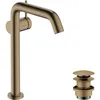 Image de hansgrohe Tecturis S Fine - Mitigeur de lavabo avec vidage Push-Open, économie d'énergie (CoolStart), Robinet salle de bain 240mm, économie d'eau (EcoSmart+), Bronze brossé, 73370140