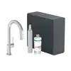 Image de hansgrohe Aqittura M91 Mitigeur de cuisine sBox lite avec système de filtration et de gazéification de l’eau, extractible, pivotant, 76839000, sBox lite