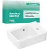 Image de hansgrohe Xanuia Q - Lavabo à main, petit lavabo 360 x 250 x 105 mm avec trou pour robinetterie et trop-plein, lavabo d'invités suspendu au mur, blanc, 60129450