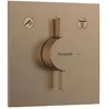 Image de hansgrohe DuoTurn E - Mitigeur de douche encastré, Robinet douche carré 2 sorties, Mitigeur monocommande pour iBox universal 2, Bronze brossé, 75417140