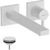 Image de hansgrohe Tecturis E - Mitigeur lavabo encastré avec garniture de vidage, Robinet de salle de bain avec longueur sous bec 22,5 cm, économie d'eau (EcoSmart+), Blanc mat, 73051700